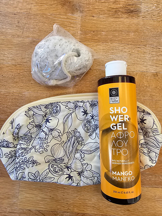 Σετάκι αφρόλουτρο,νεσεσέρ και ελαφρόπετρα